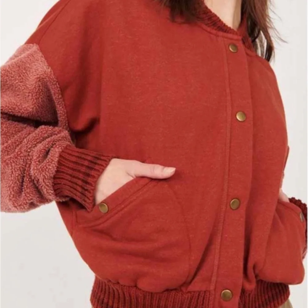 Free People Hollaback Jacket in Spiced Brandy L - Picture 3 of 10